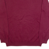 CHAPS Mens Jumper Maroon V-Neck Tight Knit M