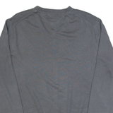 TOMMY HILFIGER Mens Jumper Grey V-Neck Tight Knit L