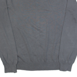 TOMMY HILFIGER Mens Jumper Grey V-Neck Tight Knit L