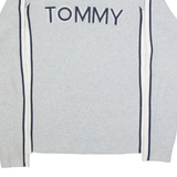TOMMY HILFIGER Womens Jumper Grey Tight Knit M