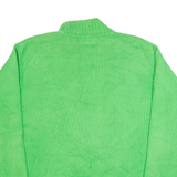 LAUREN RALPH LAUREN Mens Jumper Green 1/4 Zip Tight Knit M