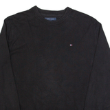 TOMMY HILFIGER Mens Jumper Black Tight Knit XL