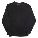 TOMMY HILFIGER Mens Jumper Black Tight Knit XL
