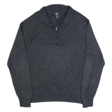 CALVIN KLEIN Mens Jumper Grey V-Neck Tight Knit XL