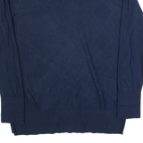 TOMMY HILFIGER Womens Jumper Blue V-Neck Tight Knit M