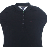 TOMMY HILFIGER Womens Polo Shirt Black L