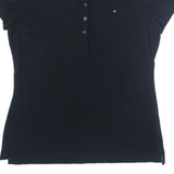TOMMY HILFIGER Womens Polo Shirt Black L