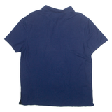 CALVIN KLEIN Mens Polo Shirt Blue Colourblock L