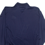TOMMY HILFIGER GOLF Oversized Mens Polo Shirt Blue Long Sleeve M