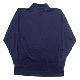 TOMMY HILFIGER GOLF Oversized Mens Polo Shirt Blue Long Sleeve M