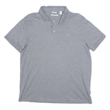 CALVIN KLEIN Slim Fit Mens Polo Shirt Grey L