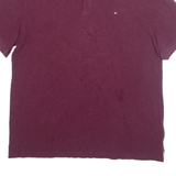 TOMMY HILFIGER Mens Polo Shirt Maroon 2XL
