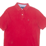 TOMMY HILFIGER Mens Polo Shirt Red M