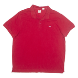 LEVI'S Mens Polo Shirt Red 2XL