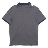 CALVIN KLEIN Mens Polo Shirt Grey Striped M