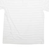 CHAPS Mens Polo Shirt White Striped L