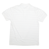 CHAPS Mens Polo Shirt White Striped L