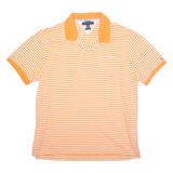 TOMMY HILFIGER Slim Fit Mens Polo Shirt Orange Striped 2XL