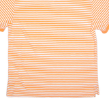 TOMMY HILFIGER Slim Fit Mens Polo Shirt Orange Striped 2XL