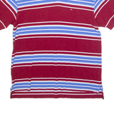 TOMMY HILFIGER Mens Polo Shirt Red Striped XL