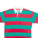 ST JOHNS BAY Mens Polo Shirt Red 90s Colourblock L