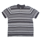 CHAPS Mens Polo Shirt Black Striped L