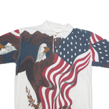 AMERICAN SUMMER USA Mens Polo Shirt White M