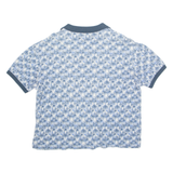 OCEAN PACIFIC Mens Polo Shirt Blue Floral M
