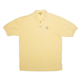 CROSS CREEK Mens Polo Shirt Yellow 90s XL