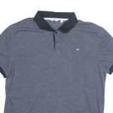 CALVIN KLEIN Mens Polo Shirt Blue Striped XL