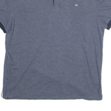 CALVIN KLEIN Mens Polo Shirt Blue Striped XL