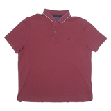 NAUTICA Mens Polo Shirt Maroon L