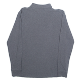 TOMMY HILFIGER Mens Polo Shirt Grey Long Sleeve L
