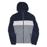 TOMMY HILFIGER Fleece Lined Mens Grey Hoodie Full Zip S