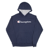 CHAMPION Mens Blue Hoodie M