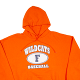 RUSSELL ATHLETIC Wildcats Baseball Mens Orange Hoodie USA 2XL