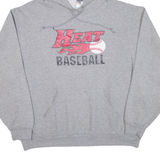 JERZEES Heat Baseball Mens Grey Hoodie USA XL
