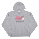 JERZEES Heat Baseball Mens Grey Hoodie USA XL