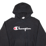 CHAMPION REVERSE WEAVE Mens Black Hoodie L