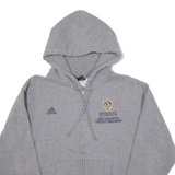 ADIDAS La Galaxy Mens Grey Hoodie Full Zip USA S