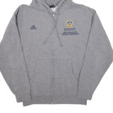 ADIDAS La Galaxy Mens Grey Hoodie Full Zip USA S