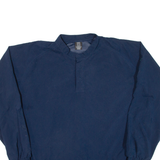 NIKE Mens Sweatshirt Blue Button Neck L