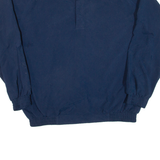 NIKE Mens Sweatshirt Blue Button Neck L