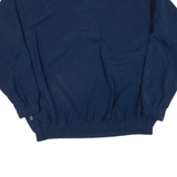 NIKE Mens Sweatshirt Blue Button Neck L