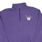CHAMPION Womens Sweatshirt Purple 1/4 Zip M