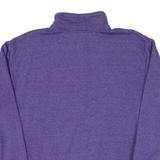 CHAMPION Womens Sweatshirt Purple 1/4 Zip M