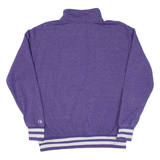 CHAMPION Womens Sweatshirt Purple 1/4 Zip M
