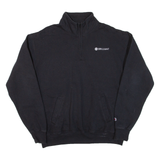 CHAMPION Mens Sweatshirt Black 1/4 Zip XL