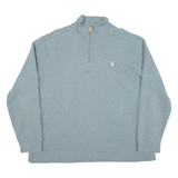 POLO RALPH LAUREN Mens Sweatshirt Blue 1/4 Zip XL