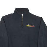 JERZEES Autorama Mens Sweatshirt Black 1/4 Zip USA L